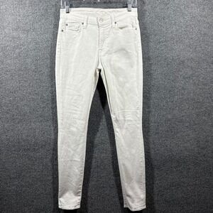 7 For All Mankind Jeans Womens 27 Skinny Stretch white